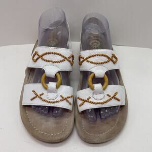 Earth Shoe Gelron Nile Erie Slingback Sandal White Size 6.5